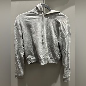 Grey cropped hoodie size small